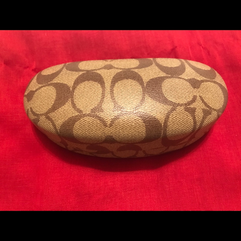 Brown Signature Coach Sunglasses Case